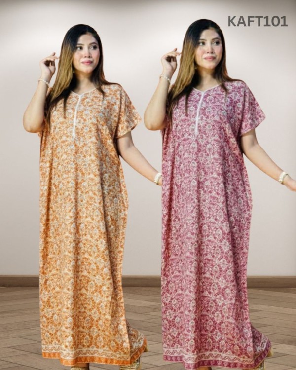 Joypuri Cotton Kaftan Maxi Combo Pack Set of 2  KAFT101
