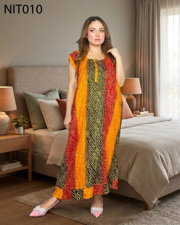 Flutter Sleeve Cotton Night wear NIT010