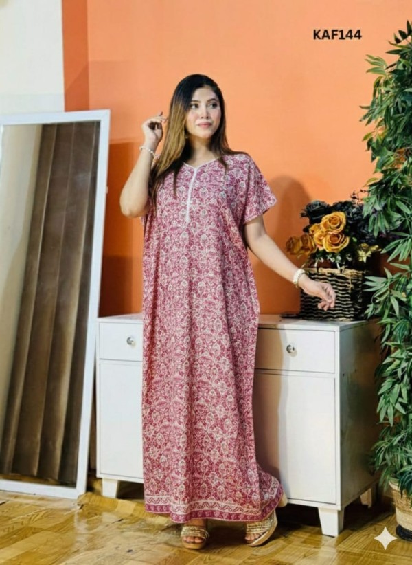 Premium Quality joypuri  print cotton Kaftan Maxi  KAF178