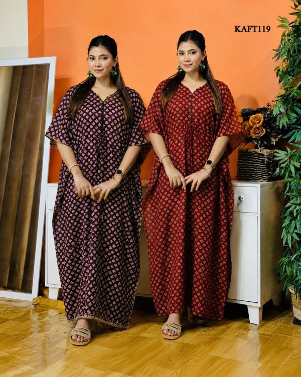 Joypuri Cotton Kaftan Maxi Combo Pack Set of 2  KAFT119