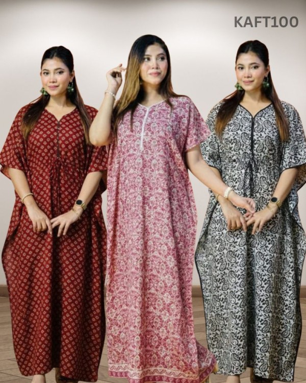 Joypuri Cotton Kaftan Maxi Combo Pack Set of 3 KAFT100