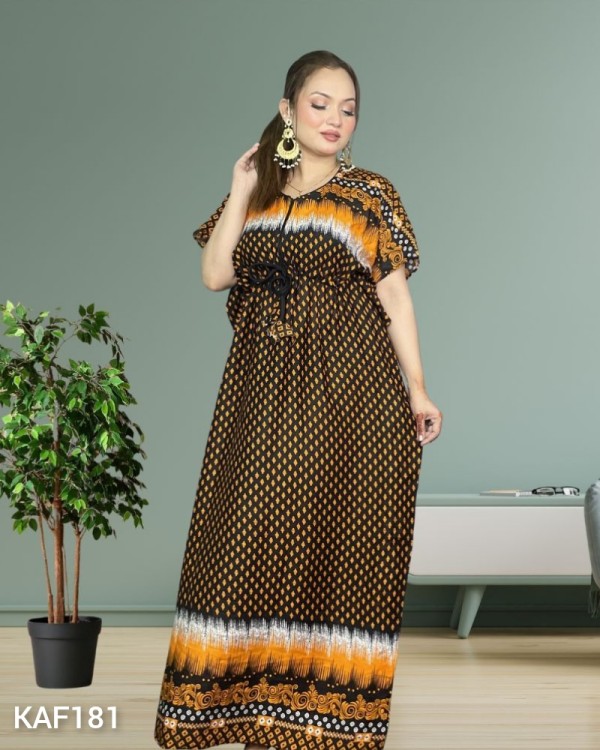 Premium Quality Linen Kaftan Maxi  KAF181