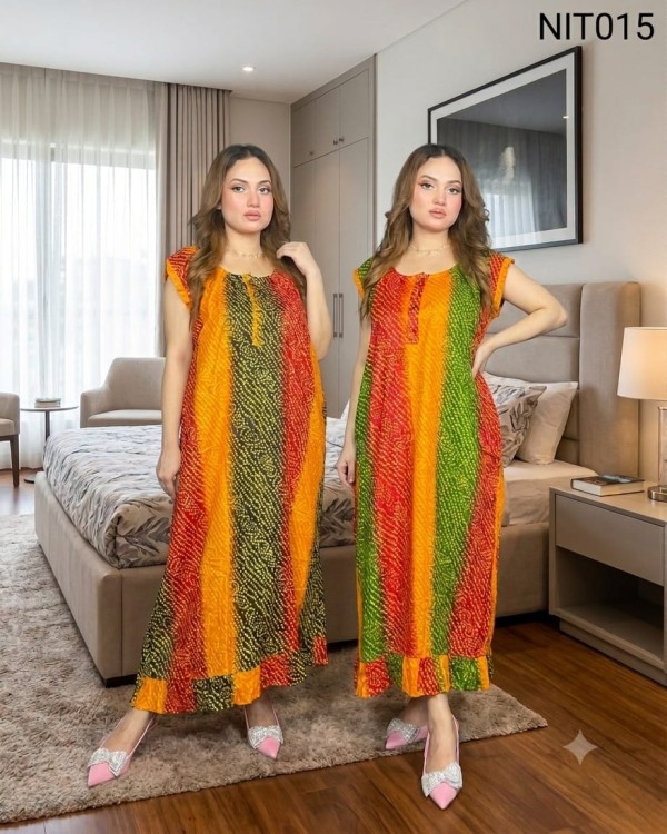 Flutter Sleeve Cotton Night wear Combo (Set of 2) NIT015
