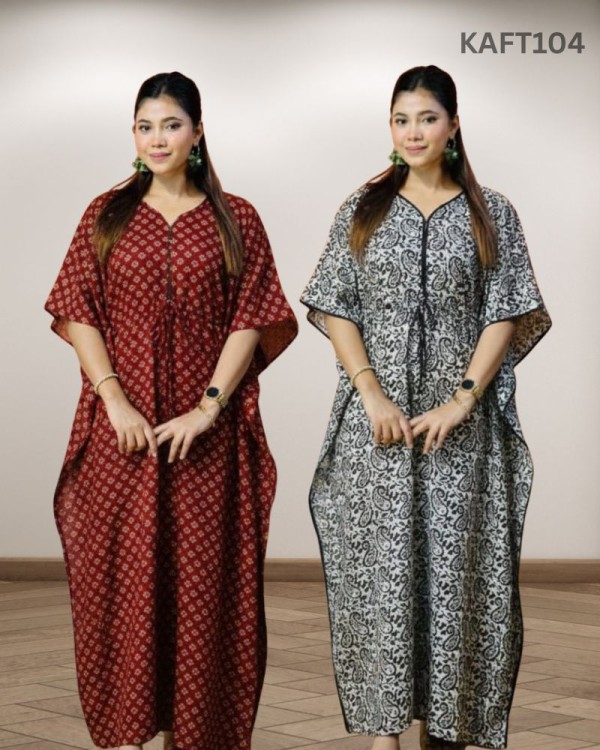 Joypuri Cotton Kaftan Maxi Combo Pack Set of 2  KAFT104